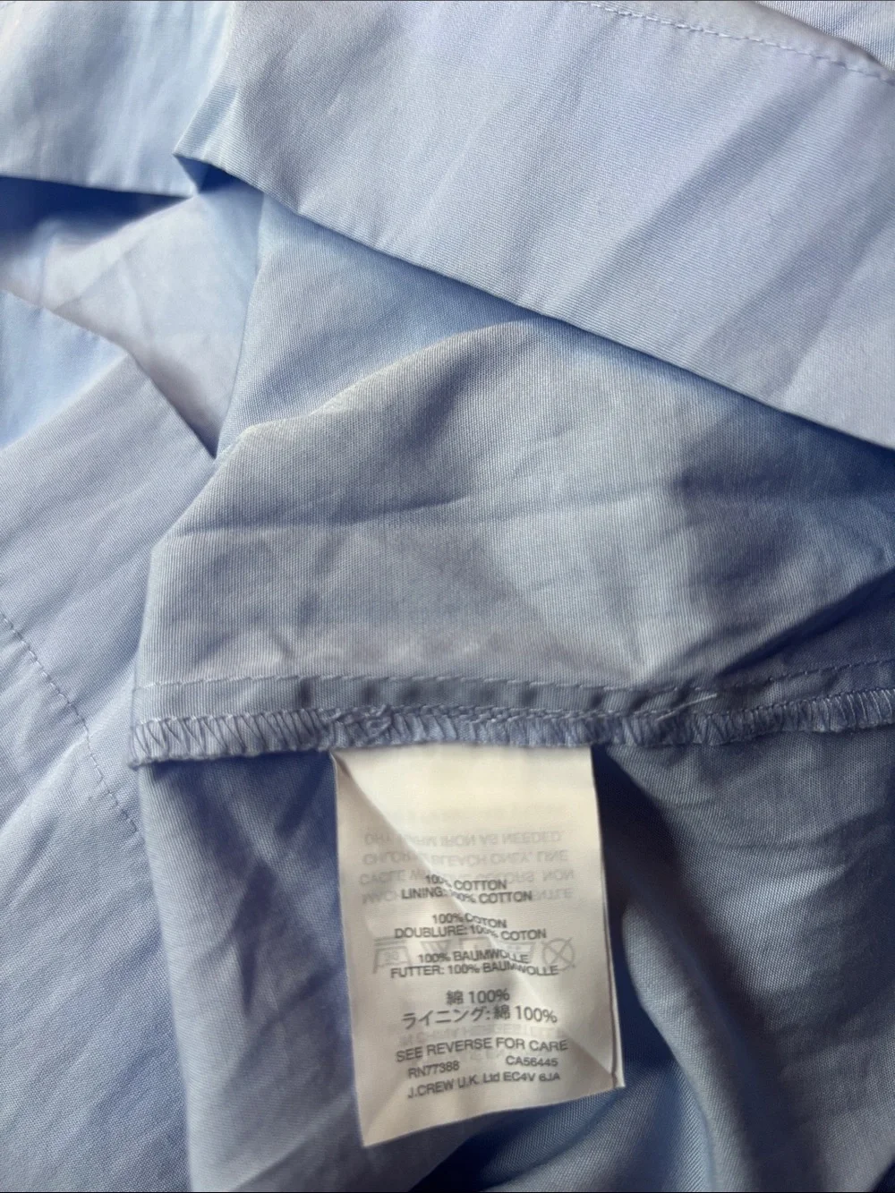 THOMAS MASON FOR J .CREW TIE-FRONT JUMPSUIT in Sky Blue Size 8~ New No Tags